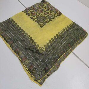 Vintage Silk Ornate Yellow and black/Navy Design